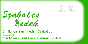 szabolcs medek business card